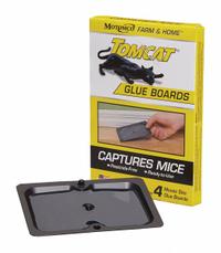 TOMCAT Glue Trap: Glue Trap, 1/4 in Overall Ht, 5 1/4 in Overall Wd, Plastic/Glue, 4 PK (MPN 32420). Key specifications — Reusable: No; Material: Plastic/Glue; Brand: TOMCAT.