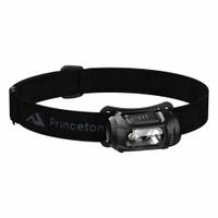PRINCETON TEC Headlamp: 450 lm Max. Brightness, 130 hr Max Run Time, 56 m Max Beam, 4 Light Outputs (MPN RMX300-BK). Key specifications — Brand: PRINCETON TEC; Battery: 3 AAA.