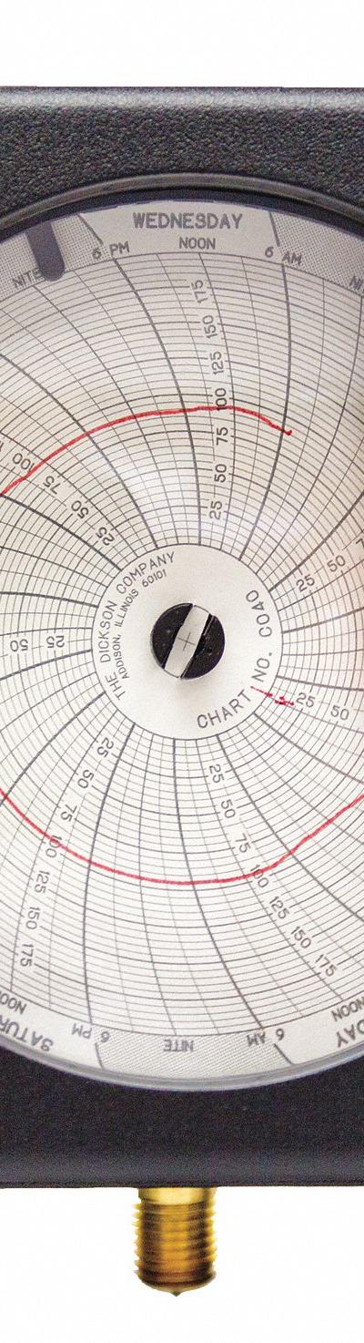 DICKSON Circular Chart Recorder: Circular Chart Recorders, Pressure, Red Pen