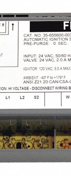 FENWAL IGNITION CONTROLS Control Board, 24V: Mfr Part # 35-655600-003. Key specifications — Manufacturer Part Number: 35-655600-003; Product Type: Ignition Control Board.