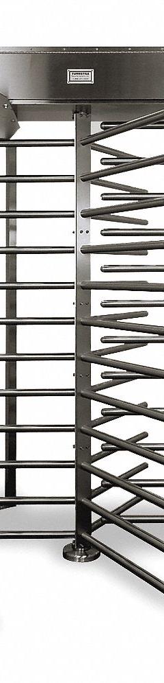 TURNSTILE Hi Gate Turnstile: 2-Way, Full Ht Gate, Electric, 90 in Overall Ht, 64 in x 57 in (MPN HGGE-G-CE). Key specifications — attr193643: TURNSTILE; attr982383: Steel; attr982388: Galvanized; attr982390: Controlled; attr982369: Clockwise; attr982378: Electric.