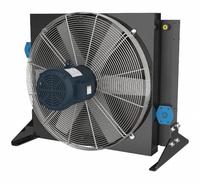 COOL-LINE Forced Air Oil Cooler: 105 hp Heat Removed, 200 gpm Max. Flow, 377 psi Max. Pressure (MPN A105-3). Key specifications — attr96059: 2 in SAE 4 Bolt Flange; attr96056: 56C; attr96057: 230/460V AC; attr98919: COOL-LINE.