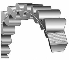 BANDO Cogged V-Belt: DC, DC6X360, 14.2 in Outside Lg, 15/64 in Top Wd, 5/32 in Thick. Key specifications — Brand: BANDO; Industry Number: DC6X360.