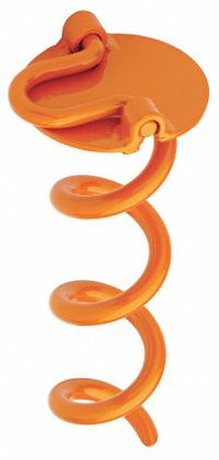 VORTEX Earth Anchor: Orange, Steel, 8 in Overall Lg, 3 in Overall Dia (MPN ANCHFR8-ORG-A). Key specifications — Color: Orange; Material: Steel; Brand: VORTEX; For Use With: Tents.