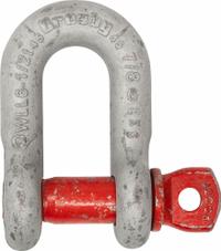 CROSBY D-Shackle: Chain Shackle, 3,000 lb Working Load Limit, 2 3/8 in Wd Between Eyes, Carbon Steel (MPN 1019392). Key specifications — Body Color: Silver; Brand: CROSBY.
