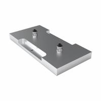 VEKTEK Fixture Plates: Aluminum, Rectangular, 18.5 lb Wt, 166 mm W x 396 mm L x 52 mm H, 2 Studs (MPN 571121). Key specifications — Product Type: Fixture Plate; Brand: VEKTEK; Installed Components: Zero Point Stud.
