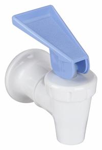 OASIS Dispensing Spout: Plastic, Blue/White, NPT, 3/8 in Inlet Pipe Size (MPN 032135-104). Key specifications — Inlet Connection Type: NPT; Product Type: Water Dispenser Spout; Material: Plastic; Brand: OASIS; Color: Blue; Compatible Product Type: Oasis Atlantis Pou Coolers.