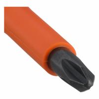 KLEIN TOOLS Insulated Driver 2 Phillips Tip: Long Lg, Not ESD Safe, Tether Ready, Insulated, Steel (MPN 6834INS). Key specifications — attr1205203: #2; attr1205229: KLEIN TOOLS; attr1205206: Cushion.