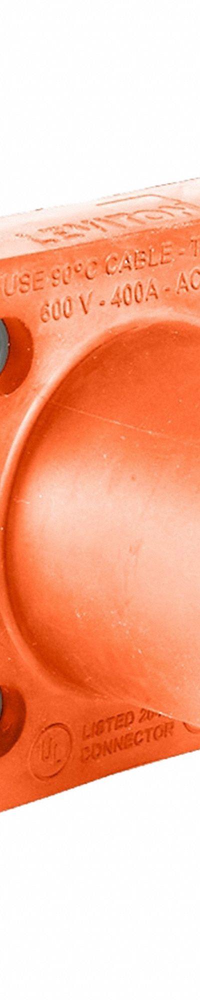 LEVITON Single Pole Receptacle: Orange - Receptacles with Threaded Stud Terminations