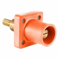 Single Pole Receptacle: Orange, Straight Taper Nose Mating, Threaded Stud Termination, 400 A (MPN 16R31-XO). Key specifications — Series: 16; Receptacle Gender: Male; Brand: LEVITON.