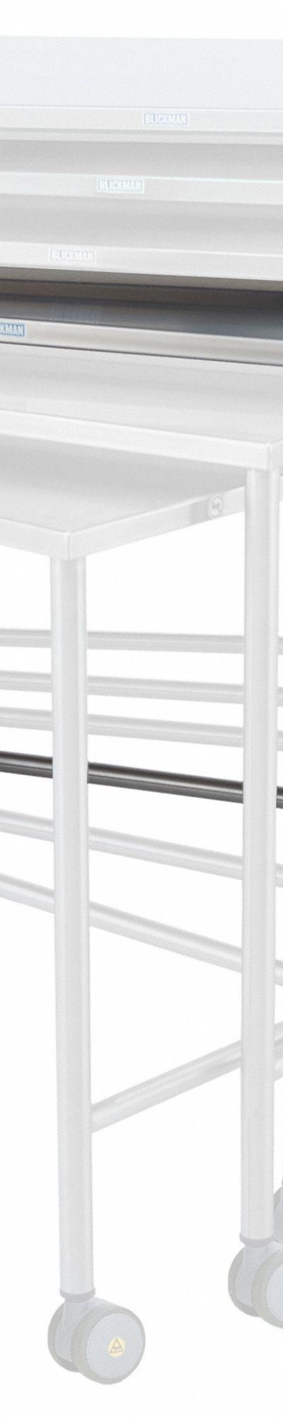 BLICKMAN Nested Table: 18 in Overall Wd - Fixed-Height Stainless Steel Surfaced Lab Tables