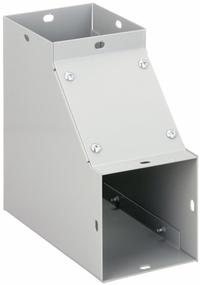 HOFFMAN Wireway 90 Degree Elbow: 4 in Wd, 4 in Ht, 16 ga Gauge, 1, Screw-On Cover, Steel, Painted (MPN F4490EIN). Key specifications — attr2485: HOFFMAN; attr6712: Top and Inside; attr2473: Painted; attr2489: 8 in; attr6710: Screw Clamps; attr2472: Screw-On; attr6660: No; attr7757: Screw-On Cover.