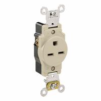 LEVITON Plugs and Receptacles: Single, 6-15, Ivory, 250V AC, 15 A, 2 Pole / 3 Wire (MPN 5661-I)