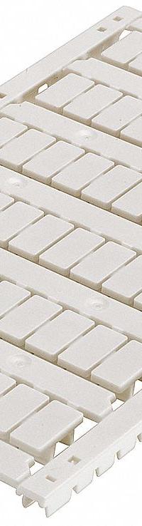SCHNEIDER Marking Card: White, 0.24 in Wide Terminal Blocks (MPN NSYTRABPV6). Key specifications — Compatible Manufacturer Model Number: NSYTRV42BL; Marking: Blank; Compatible with Product Type: 0.24 in Wide Terminal Blocks; Brand: SCHNEIDER.