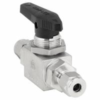 HAM-LET Manual Two-Way Ball Valve: 1/4 in, 316 Stainless Steel, Straight, Compression x Compression (MPN H-6800-SS-L-6MM-PSS). Key specifications — Brand: HAM-LET; Handle: Lever.