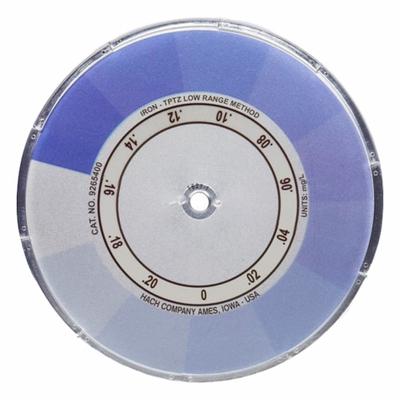 HACH Color Disc Iron: 9265400, Iron, 1/4 in Overall Ht, 4 in Overall Wd - Color Comparator Discs & Boxes