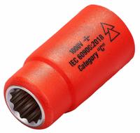 ITL Insulated Socket: 1/2 in Drive Size, 1/2 in Socket Size, 2 in Overall Lg, 12-Point, Std, Chrome (MPN 01590). Key specifications — attr1204321: Not Tether Capable; attr1204320: Chrome; attr1204316: ITL.