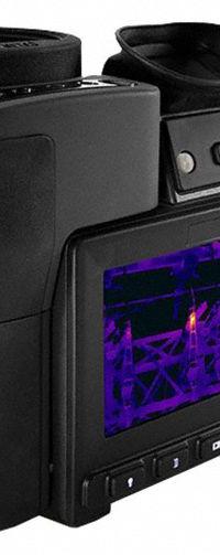 FLIR Thermal Camera: 12° x 9°, SD Card/USB/Wireless, 800 x 480, FLIR T1020, Digital Display/Sound (MPN FLIR T1020-KIT-12). Key specifications — Focus Method: Manual; Manufacturer Part Number: FLIR T1020-KIT-12; Brand: FLIR; Field of View: 12° x 9°; Intrinsic Safety: Not Specified Intrinsically Safe; Lens Angles Included: 12°, 18°; Features_Broad: Inspection Routing.