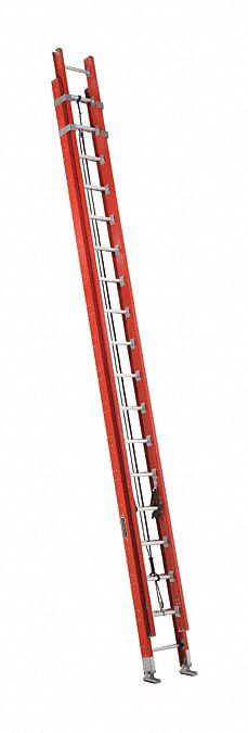 LOUISVILLE LADDER Extension Ladder: 36 ft Ladder Size - Non-Conductive Fiberglass Extension Ladders