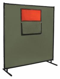 STEINER Welding Screen with Window: Cotton Duck, 6 ft Ht, 8 ft Wd, Olive Green, 1 in Frame (MPN 501HD-338F-6X8). Key specifications — Brand: STEINER; Screen Material Type: Cotton Duck.
