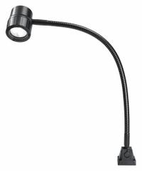 WALDMANN Task Light: Gooseneck, LED, 460 lm Max Brightness, 5000K, Screw-Down Base, 22 to 26V DC (MPN 113260000-00641177). Key specifications — Brand: WALDMANN; Electrical Connection Type: Wire Leads; Lens Material: Glass; Operating Voltage: 22 to 26V DC; Lead Length / Connection: 10 ft.