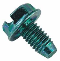 RACO Grounding Screw: Steel, Green, Steel Box, 0.8 in Overall Lg (MPN 973). Key specifications — For Product Type: Steel Box; Brand: RACO; Accessory Type: Grounding Screw; Color: Green; Material: Steel.