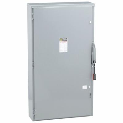 SQUARE D Safety Switch: Fusible, 400 A, Three Phase, 600V AC, Galvanized Steel - Fusible Safety Switches