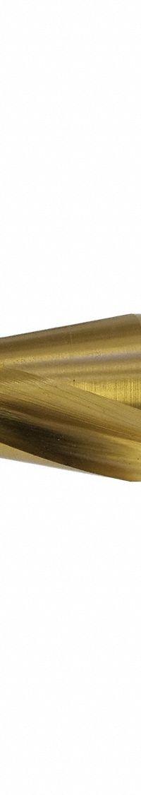 HOLEMAKER TECHNOLOGY Step Cone Drill Bit: 5/8" to 1-1/4", TiN-Coated HSS, Impact Rated, Hex Shank (MPN 505050-0320). Key specifications — attr1234925: HOLEMAKER TECHNOLOGY; attr1234936: Impact Rated; attr1234951: 5/8 in to 1-1/4 in.