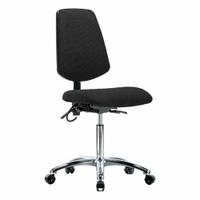 ESD Task Chair: Fabric, Armless, Ht Range 21 1/2 in to 29 in, 18 1/2 in Seat Wd, 17 in Seat Dp (MPN BR-ESD-FMBCH-MB-CR-T1-A0-NF-EC-ESDBLK). Key specifications — Foot Support: No; Back Tilt Backward: 13.5°; Back Tilt Forward: 10.5°; Base Material: Aluminum; Brand: APPROVED VENDOR; Product Type: ESD Task Chair; ESD-Safe: ESD-Safe; Seat Tilt Backward: 3°.