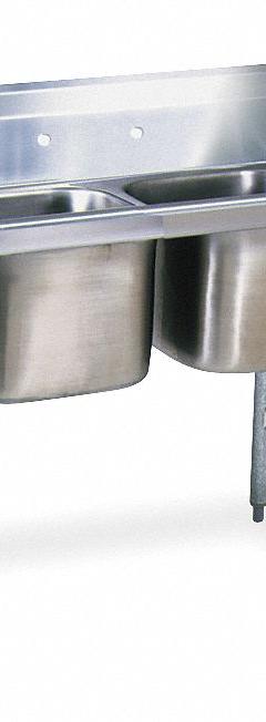 EAGLE GROUP Kitchen Sink: 2 Bowls, 44 in Overall Ht, 72 1/4 in Overall Lg, 27 1/2 in Overall Wd (MPN 314-16-2-18-SL). Key specifications — Brand: EAGLE GROUP.