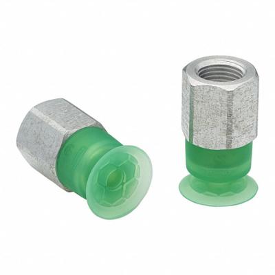 SCHMALZ Vacuum Pad Assembly: Flat, 1/8 in NPT Vacuum Port, 16 mm Pad Dia - Flat Type Food-Safe Film & Paper Vacuum Pad Assemblies
