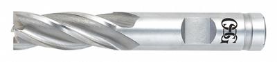 OSG Square End Mill: High Speed Steel, TiCN Coated, 6 Flute, 13/16" Mill Dia - General Purpose High-Speed Steel Square End Mills