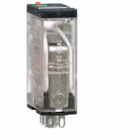 SCHNEIDER General Purpose Relay: Socket Mounted, 15 A Current Rating, 24V AC, SPDT, 5 Pins/Terminals (MPN 781XAXRM4L-24A). Key specifications — Brand: SCHNEIDER; Base Type: Square; Mounting Style: Socket; Electrical Connection: Faston Terminal; Manufacturer Part Number: 781XAXRM4L-24A; Operating Current: 15 A at 120 to 277V; Series: 781R Series.