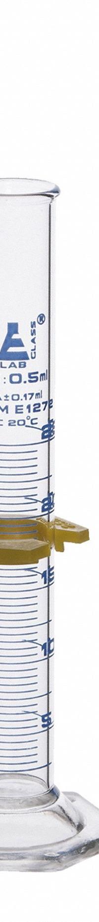 EISCO SCIENTIFIC Graduated Cylinder Set: 10 mL_25 mL_50 mL, A, To Contain (TC), Bumper Included (MPN CH196046). Key specifications — ASTM Specification: E1272; Brand: EISCO SCIENTIFIC; USP Specification: Type I; Closure Included: No; Includes: (3) Measuring Cylinders.
