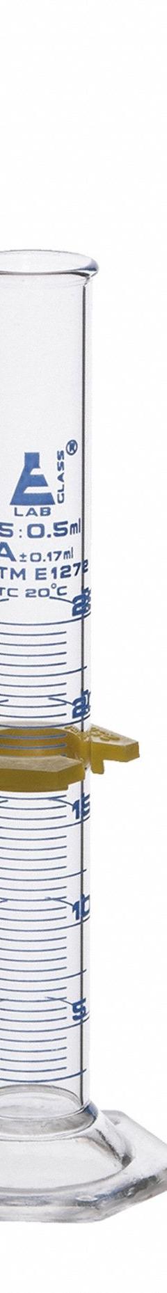EISCO SCIENTIFIC Graduated Cylinder Set: 10 mL_25 mL_50 mL, A, To Contain (TC), Bumper Included (MPN CH196046). Key specifications — ASTM Specification: E1272; Brand: EISCO SCIENTIFIC; USP Specification: Type I; Closure Included: No; Includes: (3) Measuring Cylinders.