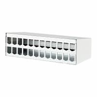 METZ CONNECT RJ45 Housing: Surface, Steel, RJ45, 24 Ports, Unequipped (MPN 130861-2402-E). Key specifications — Housing Material: Steel; Includes Connector: Unequipped; Mounting Type: Surface; Product Type: Module Housing; Connector Color: White; Connection Type: RJ45.