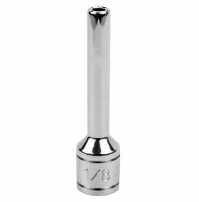 SK PROFESSIONAL TOOLS Socket: SAE, 1/4 in Drive Size, 1/8 in Socket Size, 6-Point, Deep - 1/4" Drive Hand Sockets