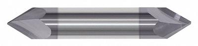 APPROVED VENDOR Chamfer Mill: Carbide, AlTiN Coated, Double End, 2 Flute, 60° - Double-End Carbide Chamfer Mills