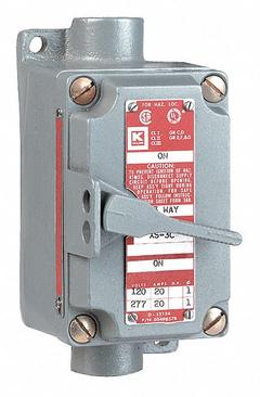HUBBELL KILLARK Motor Starter Switch: 1 Gang, 2 Poles, 20 A, 0.75 in Hub Dia, Feed Through (MPN XSX-52). Key specifications — Brand: HUBBELL KILLARK; Factory Sealed: No.