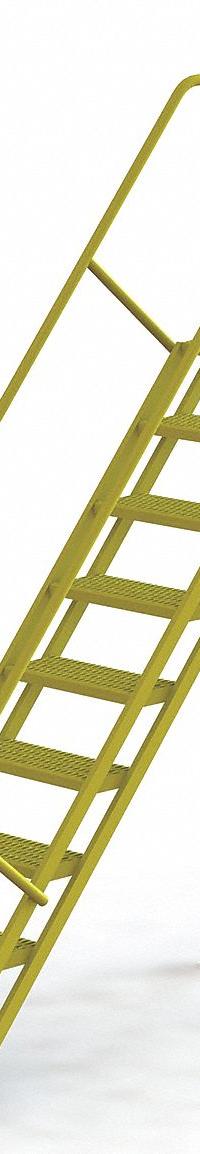 TRI-ARC Configurable Platform Ladder: 11 ft Overall Ht, 30 in Overall Wd, 20 in Overall Dp, Steel (MPN UCL5009246). Key specifications — Material: Steel; Color: Yellow; Brand: TRI-ARC.