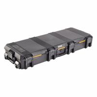 PELICAN Protective Case: 16 in x 44 in x 6 1/4 in, Solid, Black, 2 Wheels, 22.07 lb Wt (MPN V730). Key specifications — attr1188351: PELICAN; attr1188334: Plastic; attr1188336: (6) Push Button Latches.