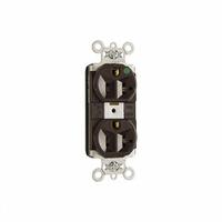 PASS & SEYMOUR Receptacle: Hospital Grade, Duplex, 5-20R, Brown, 125V AC, 15 A, 2 Pole / 3 Wire (MPN PT8300H). Key specifications — attr1367147: PASS & SEYMOUR.