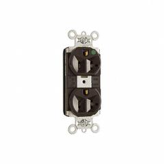 PASS & SEYMOUR Receptacle: Hospital Grade, Duplex, 5-20R, Brown, 125V AC, 15 A, 2 Pole / 3 Wire (MPN PT8300H). Key specifications — attr1367147: PASS & SEYMOUR.