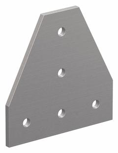Tee Flat Plate: T Flat Plate, 30 Series, 4 mm x 90 mm x 90 mm, For 8 9/64 mm Slot Wd, 5 Holes (MPN 30-4340). Key specifications — Material: Aluminum; Brand: 80/20; Finish: Anodized.