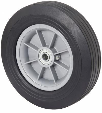 APPROVED VENDOR Solid Wheel: 10 in Wheel Dia., 2 in Wheel Wd, Rubber, 500 lb Load Capacity - Flat-Free Solid Rubber Wheels