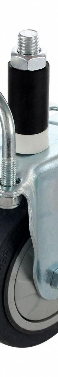 FLEXPIPE Caster: Caster, Silver/Black, 250 lb Load Capacity - Max, Rubber, Rigid, 1 Casters, Caster (MPN W-4EF). Key specifications — Product Type: Caster; Color: Silver; Black; Brand: FLEXPIPE; Caster Type: Rigid; Component Type: Caster.