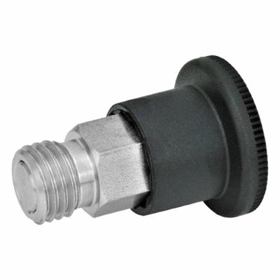 JW WINCO Indexing Plunger: Locking, SS, 5/16"-24 Thread - Locking Pull-Knob Indexing Plungers for Thin-Gauge Sheet Metal