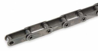 TSUBAKI Roller Chain: C2060, 1 Strands, Steel, 1 1/2 in Pitch, 10 ft Overall Lg - Hollow-Pin Conveyor Roller Chains