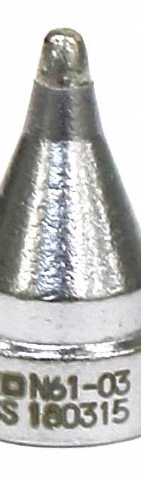 HAKKO Nozzle: Round, 1.6 mm W, For Use With FR-301/4101/4102/4103/4104 (MPN N61-03). Key specifications — Brand: HAKKO; Manufacturer Part Number: N61-03.