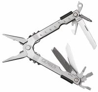 GERBER Multi-Tool: Multi-Tool Plier, 14 Tools, 14 Functions, 4 7/8 in Closed Lg, 6 1/2 in Open Lg (MPN 47530). Key specifications — attr15951: GERBER; attr10311: Multi-Plier 600 - Needlenose Stainless - Clam; attr10312: Natural Wood; attr15963: Stainless Steel; attr15971: Multi-Tool Plier; attr15972: Ruler; attr15977: Slide-Out; attr15981: MP600.